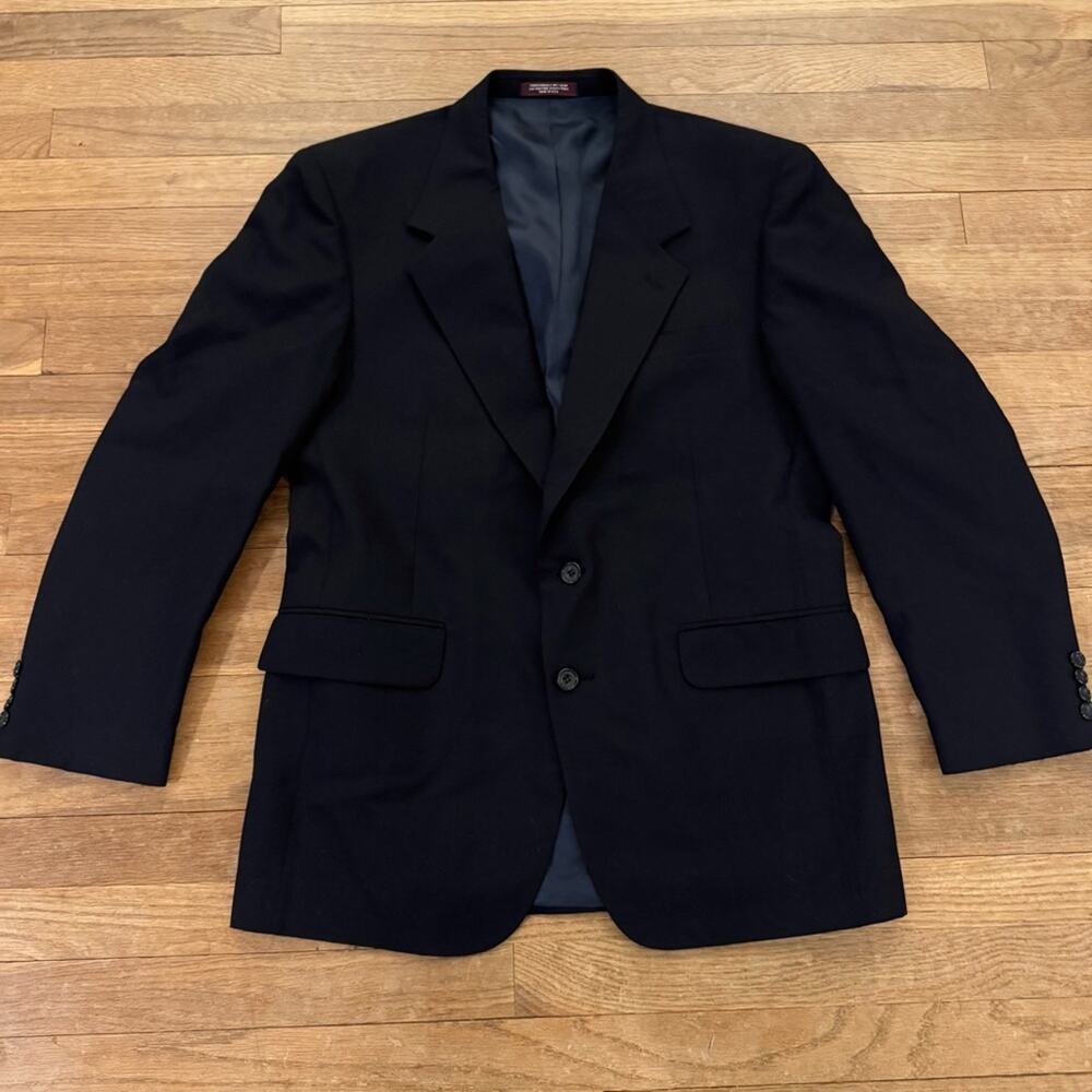 Evan-Picone 100% wool black two button blazer jacket size 42
b20
